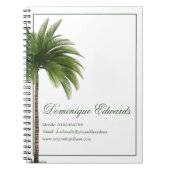 Tropical Palm Tree Green Stijlvolle Professional Notitieboek (Voorkant)