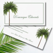 Tropical Palm Tree Green Stijlvolle Professional Visitekaartje