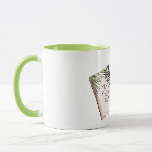 Tropical Palm Tree Leaves Green White Limes Beach Mok (Links)