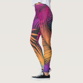 Tropical Palm Tree Leaves Jungle Rainbow Leggings (Links)