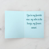 Tropical Palm Tree Personalized Anniversary Kaart (Binnen)