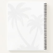 Tropical Palm Tree Personalized Notitieboek (Achterkant)