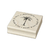 Tropical Palm Tree Personalized Return Address Rubberstempel (Stempel)