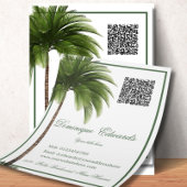 Tropical Palm Tree QR Code Stijlvol Flyer