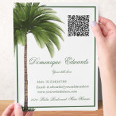 Tropical Palm Tree QR Code Stijlvol Flyer