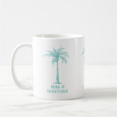 Tropical Palm Tree Seas and Greetings Christmas Koffiemok (Links)