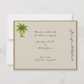Tropical Palm Tree Sla de Date Kaart op (Voorkant)