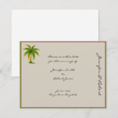 Tropical Palm Tree Sla de Date Kaart op (Voorkant / Achterkant)