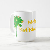 Tropical Palm Tree Stars Personalized Koffiemok (Voorkant links)
