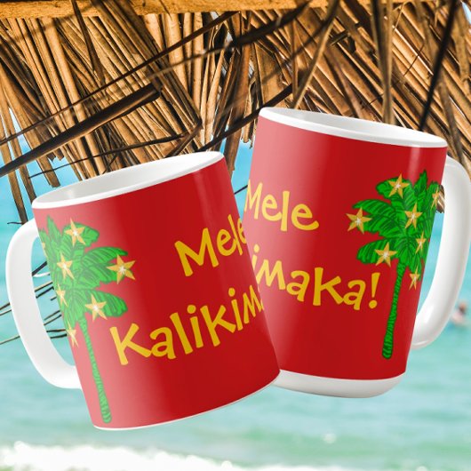 Tropical Palm Tree Stars Personalized Koffiemok