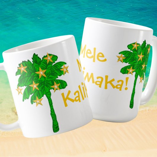 Tropical Palm Tree Stars Personalized Koffiemok