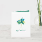 Tropical Palm Tree Wenskaart voor Verjaardag Feestdagen Kaart (Voorkant)