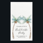 Tropical Palm Trees Bachelorette Party Servet<br><div class="desc">Elevate your bachelorette weekend vibes with our custom palm tree Paper Guest Towels! Picture this: lush, tropical palm fronds swaying gently, printed on this Paper Guest Towels, ready to add a touch of paradise to your celebration. Personalize them with the bride-to-be's name, your dreamy destination, and the unforgettable date, making...</div>