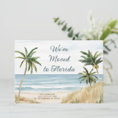 Tropical Palm Trees Beach Scene Nieuw Adres (Staand voorkant)
