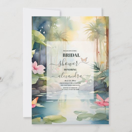 Tropical Palm Trees Beach Vrijgezellenfeest Kaart (Voorkant)