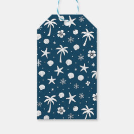 Tropical Palm Trees Coastal Christmas Cadeaulabel