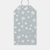 Tropical Palm Trees Coastal Christmas  Cadeaulabel (Voorkant)