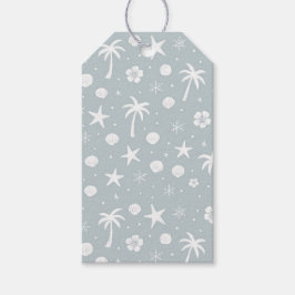 Tropical Palm Trees Coastal Christmas Cadeaulabel