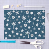 Tropical Palm Trees Coastal Christmas Tissuepapier (Craft)
