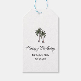 Tropical Palm Trees Elegant 30th Birthday Party Cadeaulabel