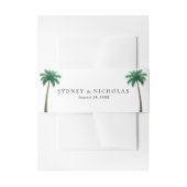 Tropical Palm Trees Minimal Beach Wedding Uitnodigingen Wikkel (Voorkant Voorbeeld)