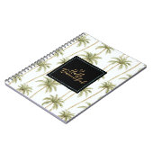 Tropical Palm Trees Mint Black Hello Beautiful Notitieboek (Linkerzijde)