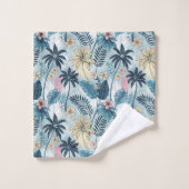 Tropical Palm Trees Monstera Beach Bad Handdoek (Wasdoekje)