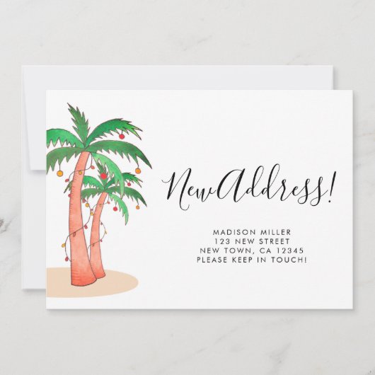 Tropical Palm Trees Moving  Announcement Aankondiging (Voorkant)