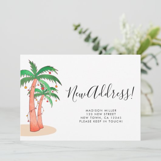 Tropical Palm Trees Moving  Announcement Aankondiging (Staand voorkant)