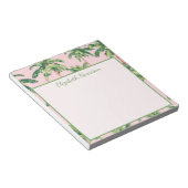 Tropical Palm Trees on Pink Personalized Notitieblok (Schuin)