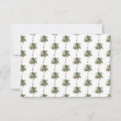 Tropical Palm Trees QR RSVP Card (Achterkant)