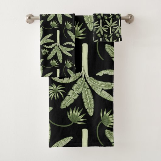 Tropical palm trees seamless pattern bad handdoek (Insitu)