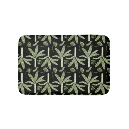 Tropical palm trees seamless pattern badmat (Voorkant)