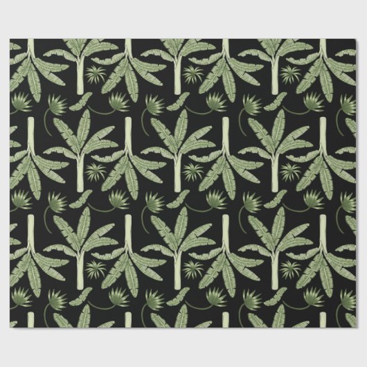 Tropical palm trees seamless pattern cadeaupapier (Vlak)