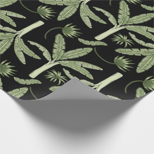 Tropical palm trees seamless pattern cadeaupapier (Hoek)