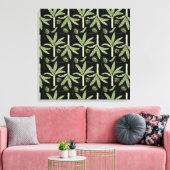 Tropical palm trees seamless pattern canvas afdruk (Insitu (Woonkamer))
