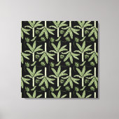 Tropical palm trees seamless pattern canvas afdruk (Voorkant)