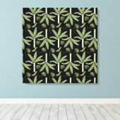 Tropical palm trees seamless pattern canvas afdruk (Insitu (Houten vloer))
