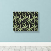 Tropical palm trees seamless pattern canvas afdruk (Insitu (Houten vloer))