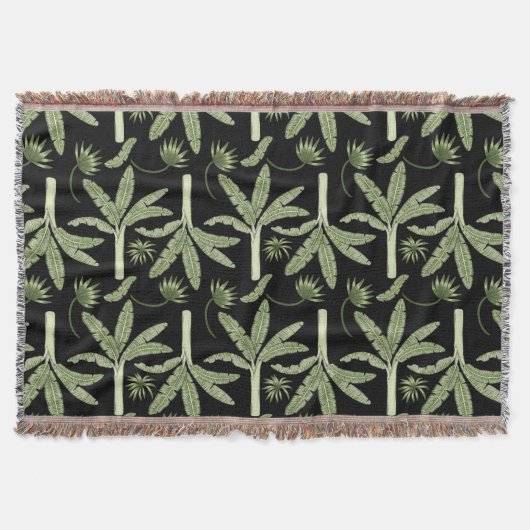 Tropical palm trees seamless pattern deken (Voorkant)