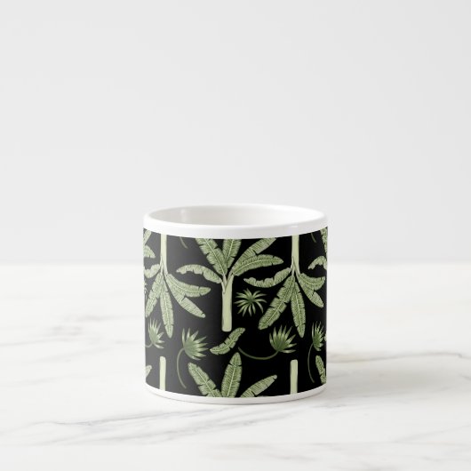 Tropical palm trees seamless pattern espresso kop (Voorkant)