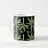 Tropical palm trees seamless pattern koffiemok (Voorkant links)