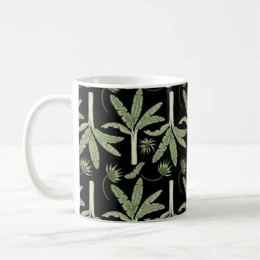Tropical palm trees seamless pattern koffiemok (Links)