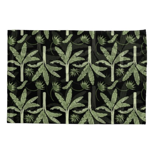 Tropical palm trees seamless pattern kussensloop (Achterkant-Links)