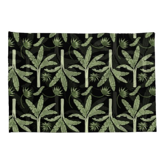 Tropical palm trees seamless pattern kussensloop (Achterkant-Rechts)