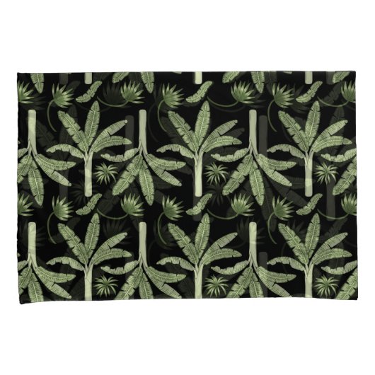 Tropical palm trees seamless pattern kussensloop (Voorkant-Rechts)