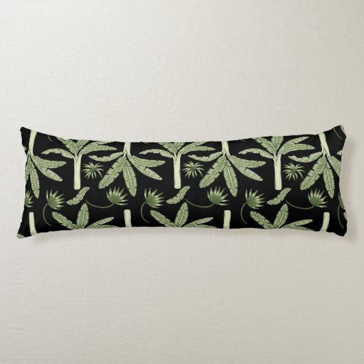 Tropical palm trees seamless pattern lichaamskussen (Voorkant)