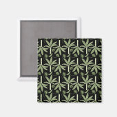 Tropical palm trees seamless pattern magneet (Voorkant / Achterkant)