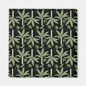 Tropical palm trees seamless pattern magneet (Voorkant)