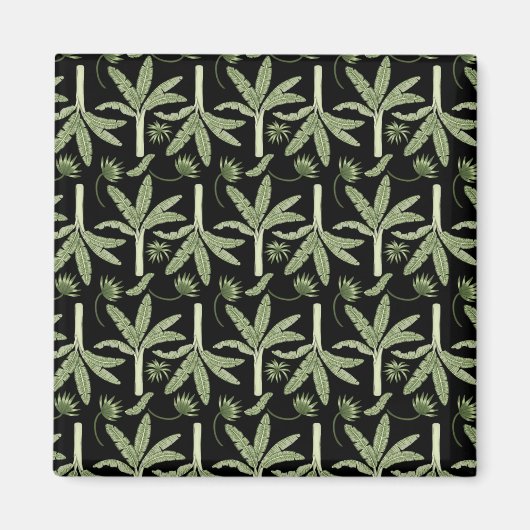 Tropical palm trees seamless pattern magneet (Voorkant)